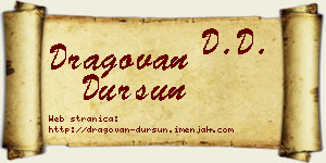 Dragovan Dursun vizit kartica